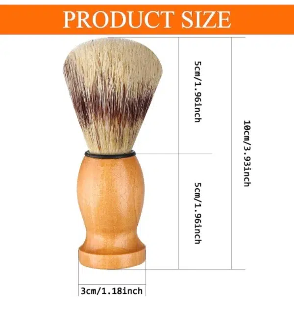 Natural Wood Handle Shaving Brush - Image 4