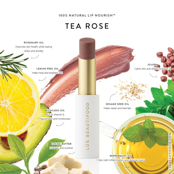 Luke Beautifood Lip Nourish Tea Rose - Image 3