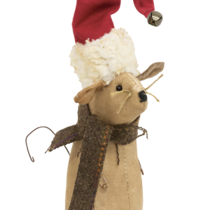 Mouse in Santa Hat Primitive