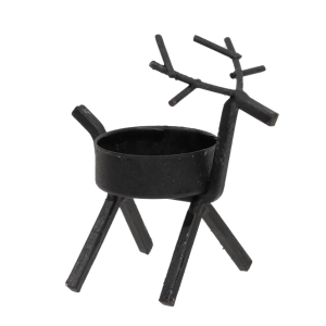 Reindeer Tealight Holder - Small Includes Flickering Timer Tealight
